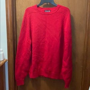 Lands end bulky red sweater